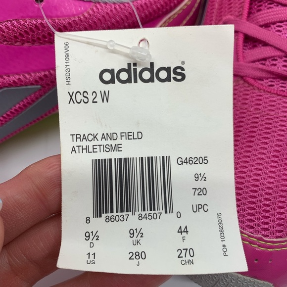 Adidas NWT Women’s XCS 2 Spike Running Track and Field Shoe Sneakers - Picture 3 of 5